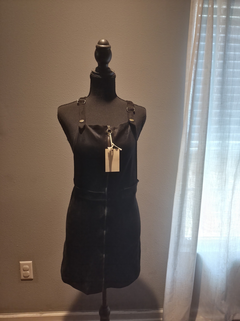 Black Mini Dress with Adjustable Straps
